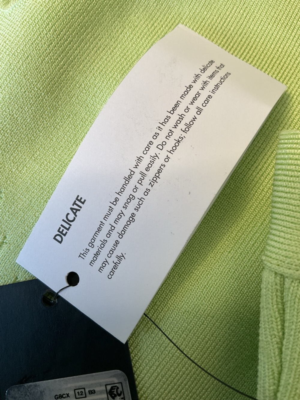 GUESS Lime Green Bodycon Dress XL Ribbed NWT Honeydew Going Out Mini - Picture 8 of 9